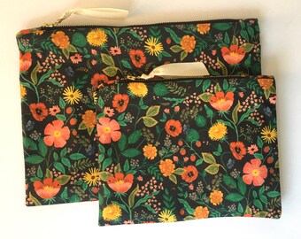 Rifle Paper Co Makeup Bag - Poppy Fields Black