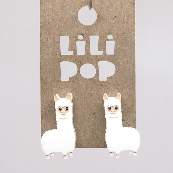 Alpaca stud earrings Alpaca stud earrings