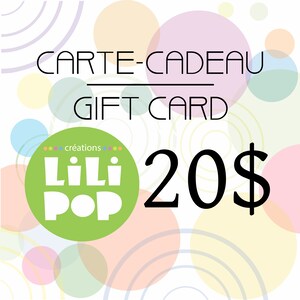 Carte-cadeau Gift card 20,00 Lilipop