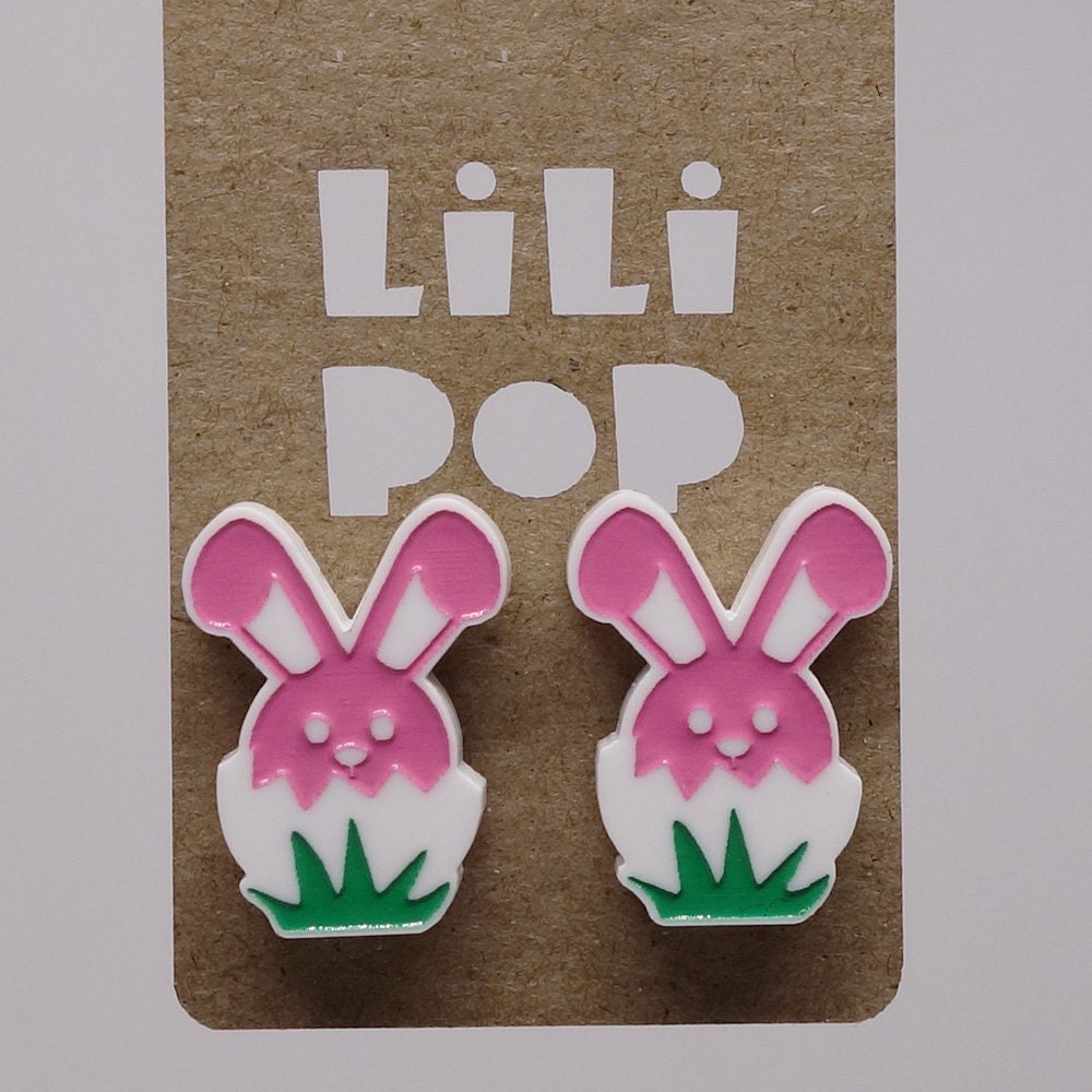 Lili Pop - Boucles d'oreilles lapin de pâques