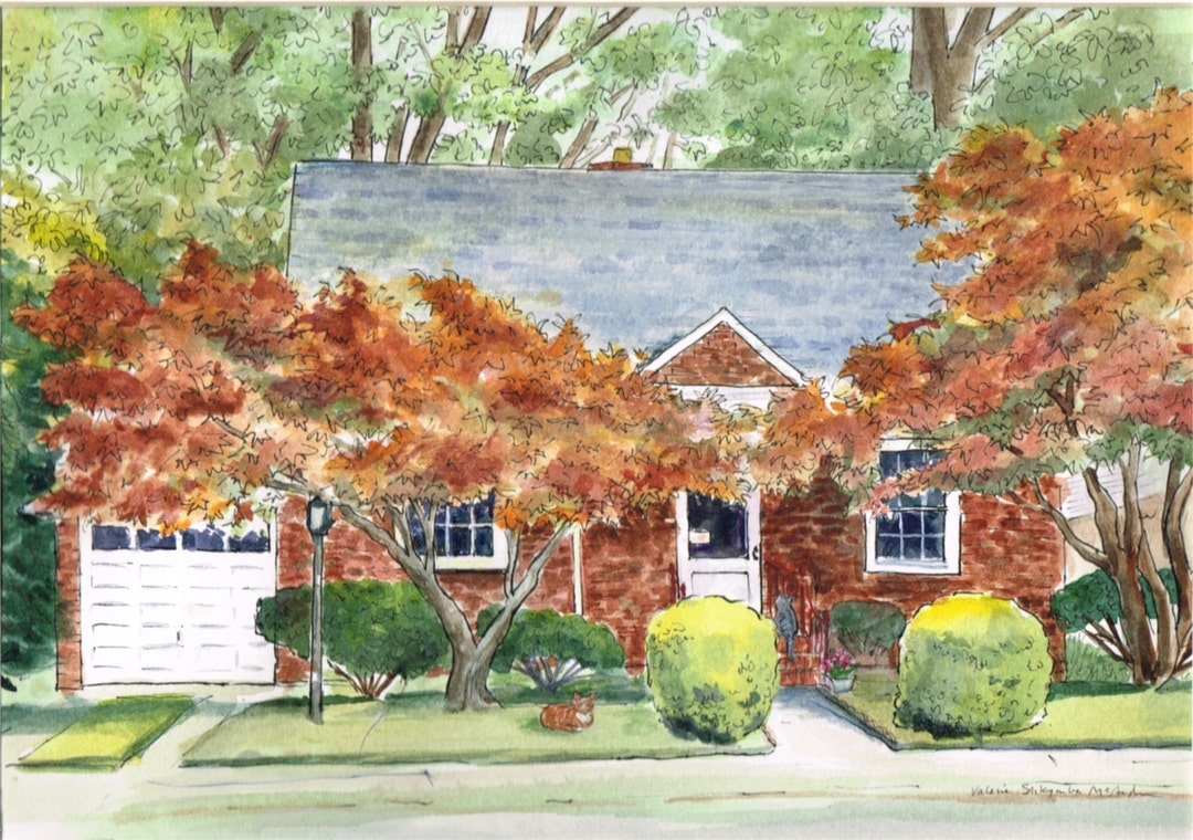 Custom House Watercolor From Your Photograph Special Etsy