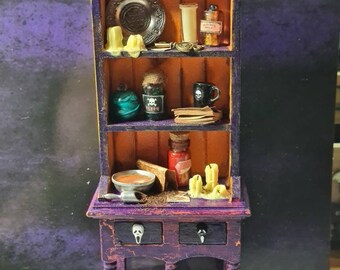 Purple crackle halloween dresser 1:12th scale