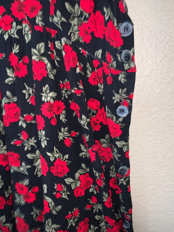 VTG 90s Rose Print Dress - image 4