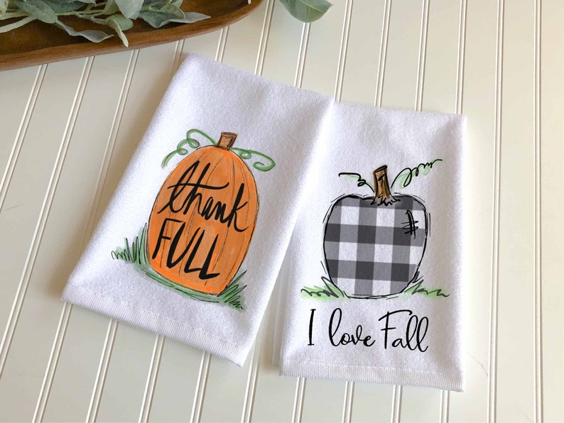 Pumpkin Towels Fall Hand Towel Fall Decor Cute Halloween Etsy