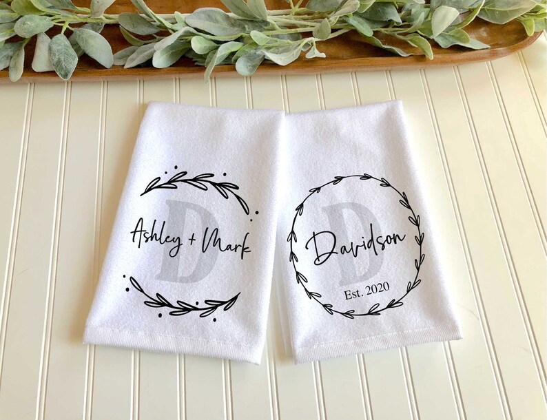 Personalized Hand Towels Wedding Gift for Couple Gift Set Etsy