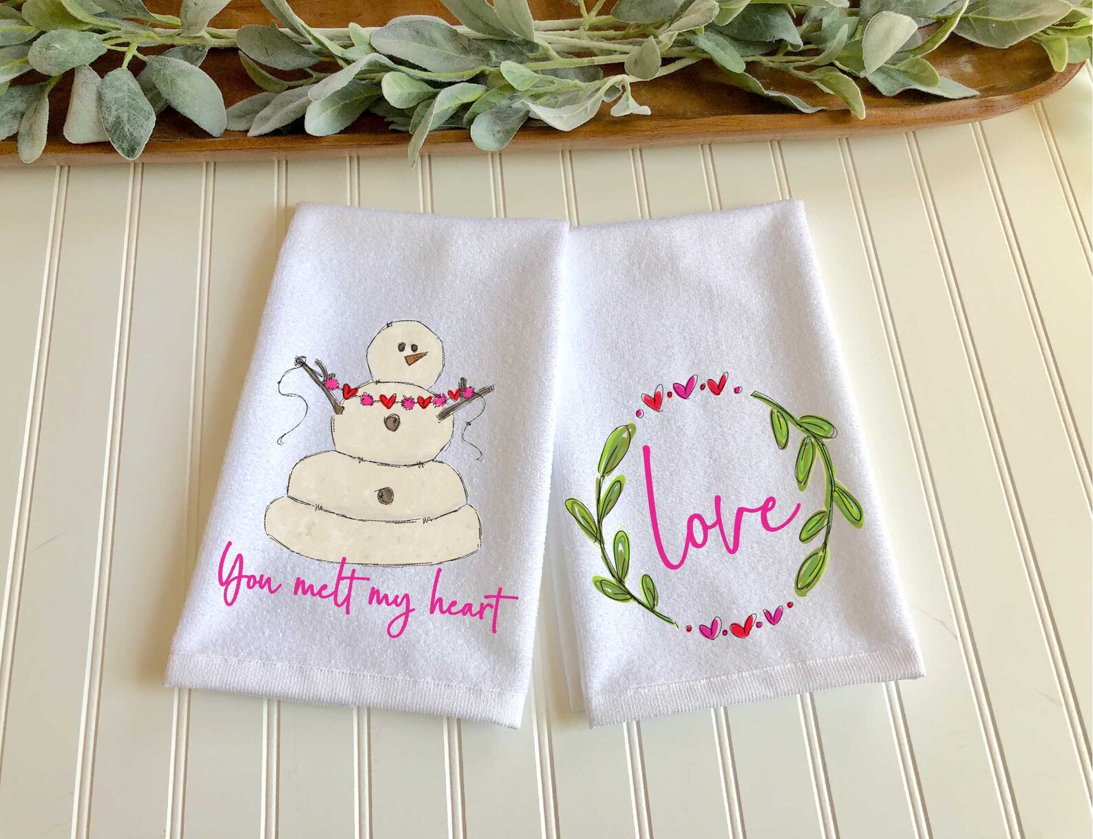 Valentines Day Hand Towels Gift Set Bathroom Hand Towels | Etsy