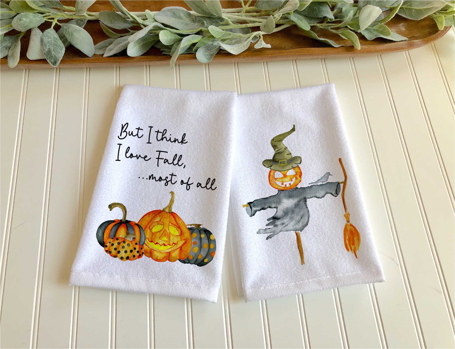 Halloween Hand Towels Set of 2 Towels Fun Towels for Fall Etsy