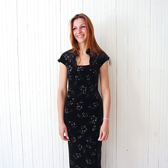 black velour dress
