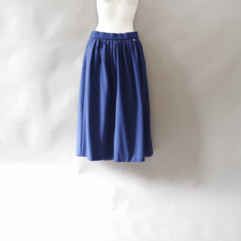 Royal Blue Pure Wool Skirt Size Small