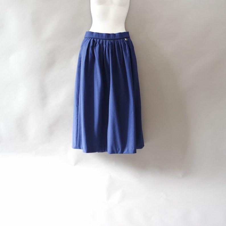 Royal Blue Pure Wool Skirt Size Small