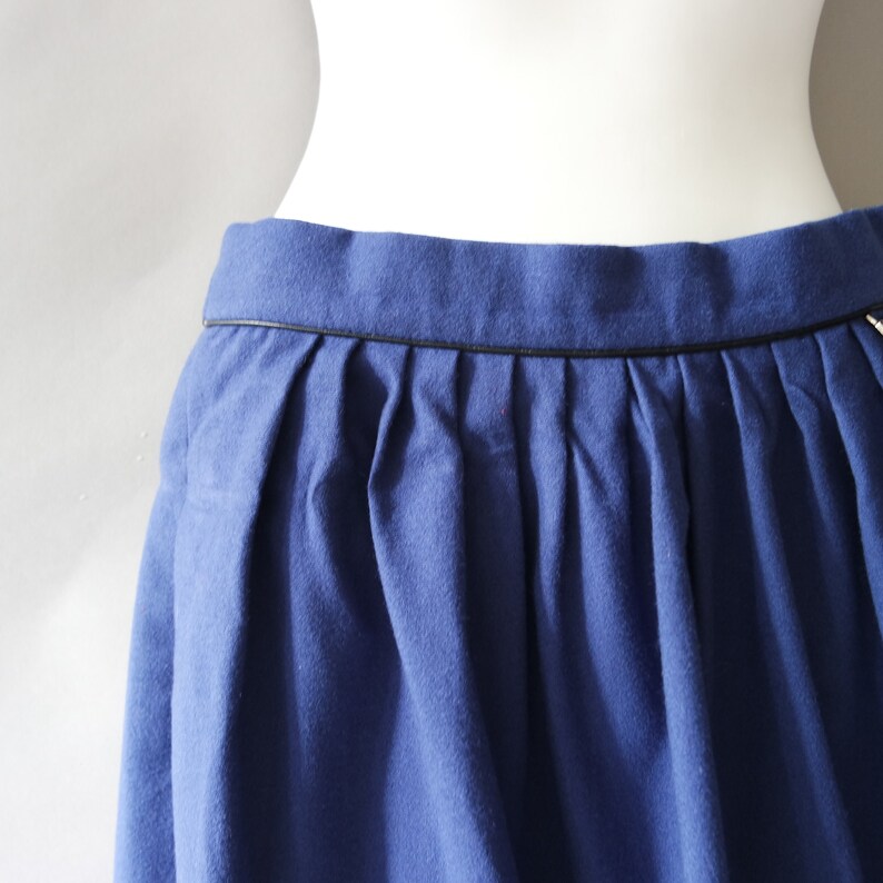 Royal Blue Pure Wool Skirt Size Small