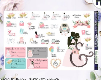 Wedding Planning Planner Stickers! Available in 3 styles!  Perfect for all size planners!