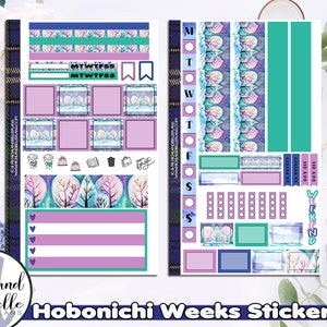 Hobo Weeks Winter Sparkle Planner Stickers! Designed to fit the Hobonichi Weeks planner
