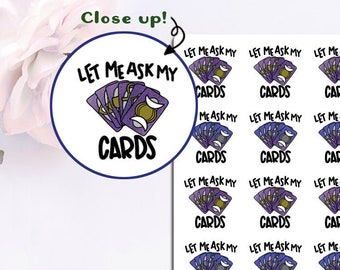 Doodle Tarot "Let Me Ask My Cards"  Planner Stickers