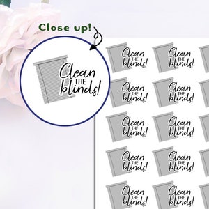 Clean the Blinds Planner Stickers!