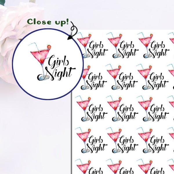 Girls Night Planner Stickers! Perfect for all size planners.