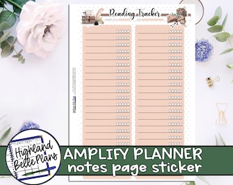 Amplify Planner Full Page Sticker: Reading Tracker