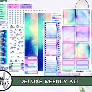 Pastel Galaxy Weekly Sticker Kit! Available in Personal, Horizontal & Vertical sizes!