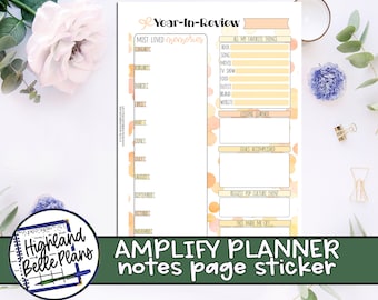 Amplify Planner Full Page Sticker: Year in Review