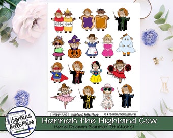 Hannah Plays Dress Up Hand Drawn Planner Stickers! Perfect for all size planners!