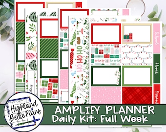 Amplify Planner Full Week Daily Kit: Holly Jolly