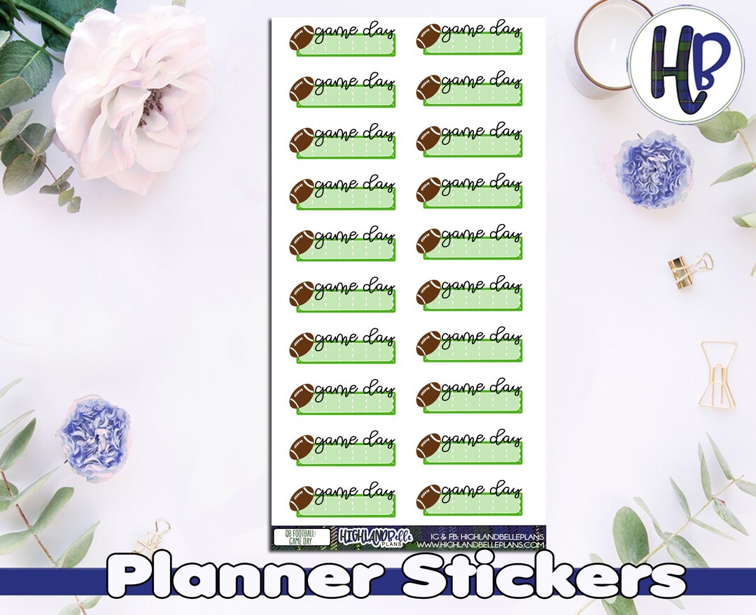 Quarter Box Game Day Stickers Football and Soccer Etsy