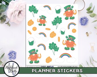 St. Patrick's Day Gnome Planner Stickers! Perfect for all Planners!