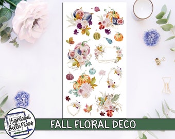 Fall Floral Deco Planner Stickers! Perfect for all size planners!