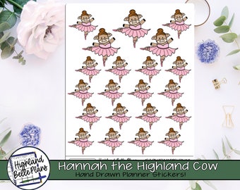 Hannah Does Ballet Hand Drawn Planner Stickers! Perfect for all size planners!