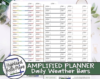 Amplify Daily Functional Stickers: Weather Bars