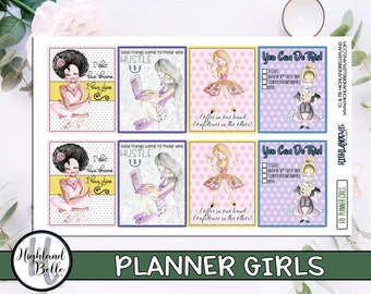 Vertical Planner Girl Full Box Stickers!