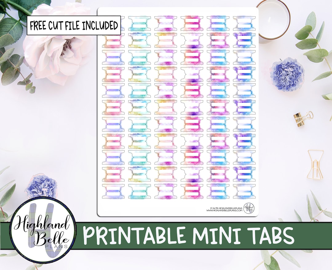 PRINTABLE Galaxy Mini Planner Tabs - Etsy