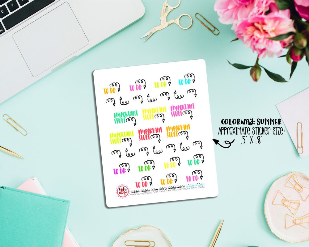Functional Arrow Planner Stickers! Perfect for All Size Planners. - Etsy