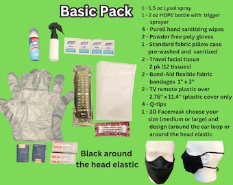 Disinfectant Travel Kit – Sanitizing Essentials, Pillow Case, mask & More