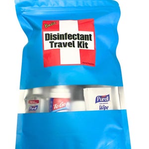 Kit de viaje desinfectante - Paquete básico, Kit de hotel, Kit de seguridad, Higienización, Kit de viaje, Kit de artículos de higiene personal de viaje, Kit de viaje portátil, Airbnb