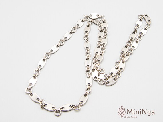 Vintage 925 Silver Chain Long and Heavy 