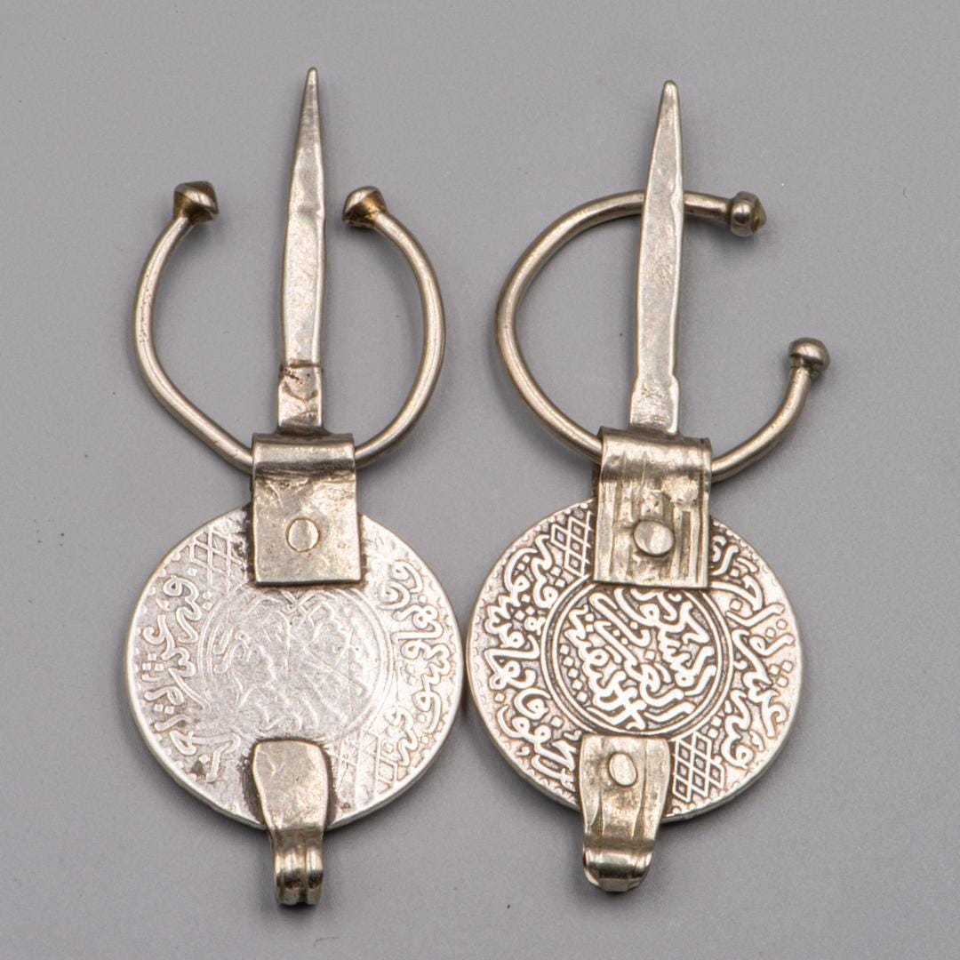 Jolie Broche Argent Motif Oriental - Vintage - Occasion
