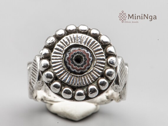 South Morocco - Vintage silver ring with a rosett… - image 3