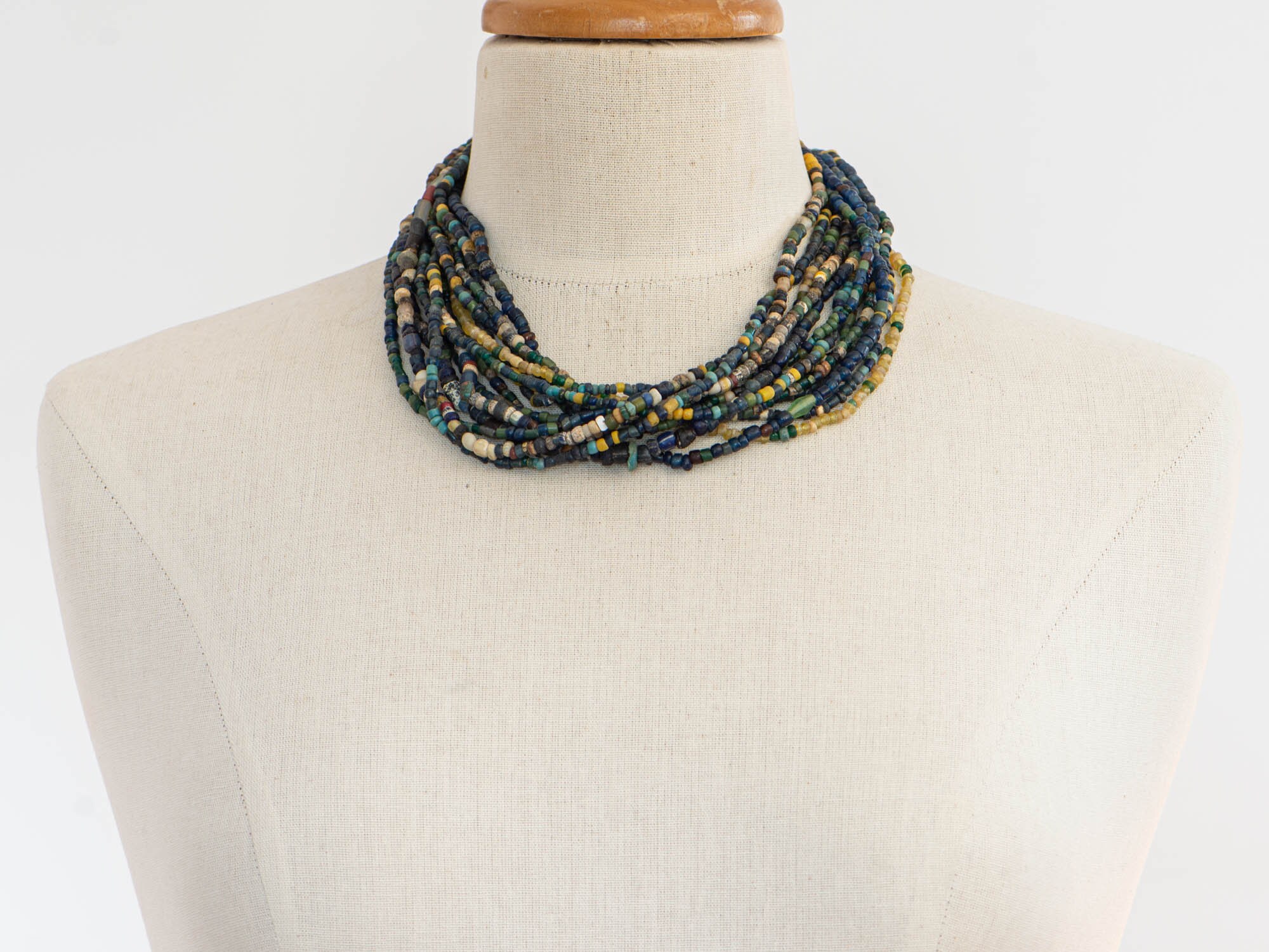 ビース ネックレス 西アフリカ ニラビーズ マリビーズ