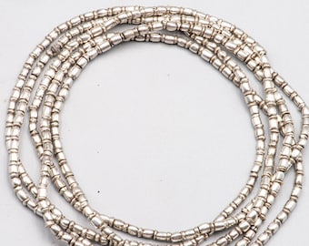 Antique Ethiopian Silver Bead Necklace – Long Sautoir – Jimma / Wollo Beads