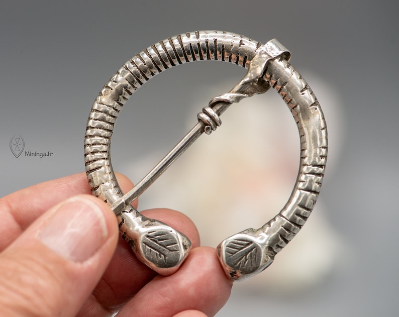 Antique Berber silver brooch from Tunisia