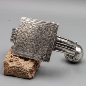 Exceptional silver ankle bracelet  from Mauritania - 355 grams - Authentic ethnic jewelry from Sahara Desert