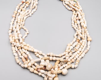 Ancient Archaeological Shell Bead Necklace – Modern Six-Strand Composition – Afghanistan / Indus Region