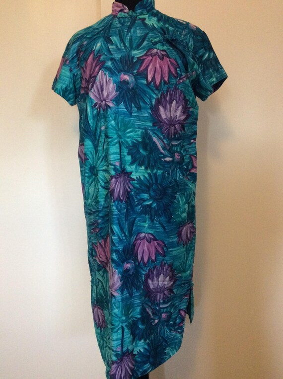 Vintage Hawaiian Cheongsam  Dress - M - image 2