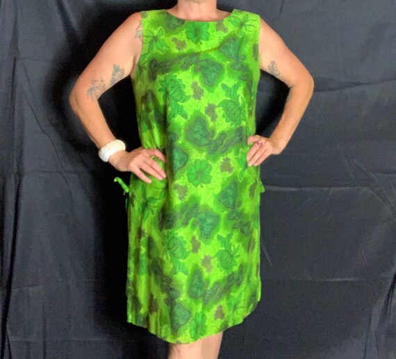Vintage Green Hawaiian Dress - XL