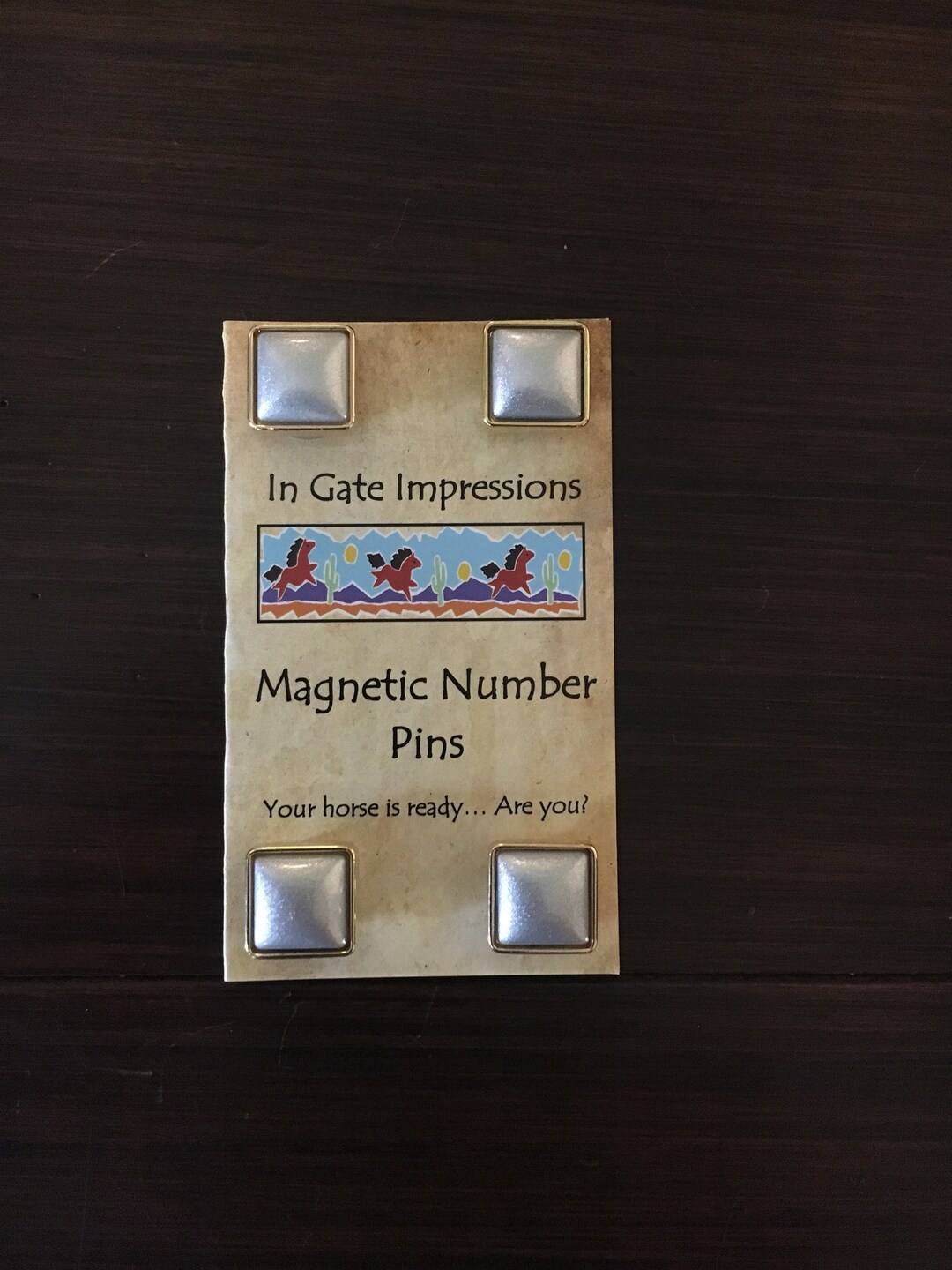 New Silver Two Tone Number Pins Horse Show Number