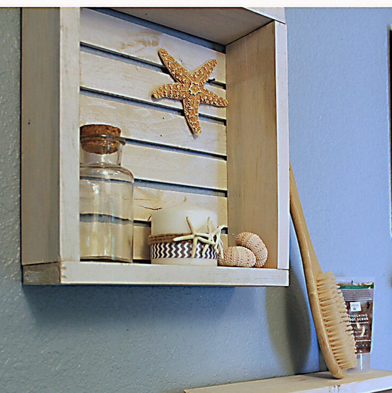 Shiplap bathroom Shelves Nautical Bathroom Decor Nautical Etsy