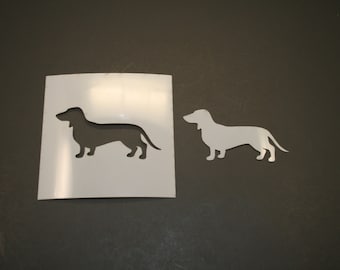 Dachshund Stencil Doxie Dog Breed Face Reusable Sheet S664