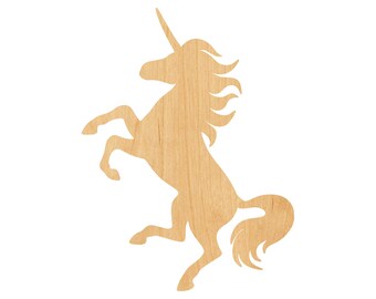WOODEN UNICORN SHAPE A LITTLE PONY Multiple Sizes Fairytale Wood Shape Craft