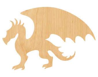 DRAGON Laser cut ply wood shape craft arts decoration ALL SIZES